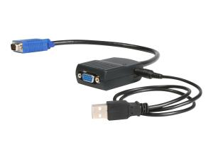 StarTech.com Câble répartiteur / Splitter vidéo VGA alimenté par USB - Adaptateur doubleur VGA - 1x (M) vers 2x (F) - Noir - Répartiteur video - 2 x VGA - de bureau - ST122LE - Commutateurs audio et vidéo