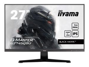 iiyama G-MASTER Black Hawk G2745QSU-B2 - Écran LED - jeux - 27" - 2560 x 1440 WQHD @ 100 Hz - IPS - 300 cd/m² - 1300:1 - 1 ms - HDMI, DisplayPort - haut-parleurs - noir, mat - G2745QSU-B2 - Écrans d'ordinateur