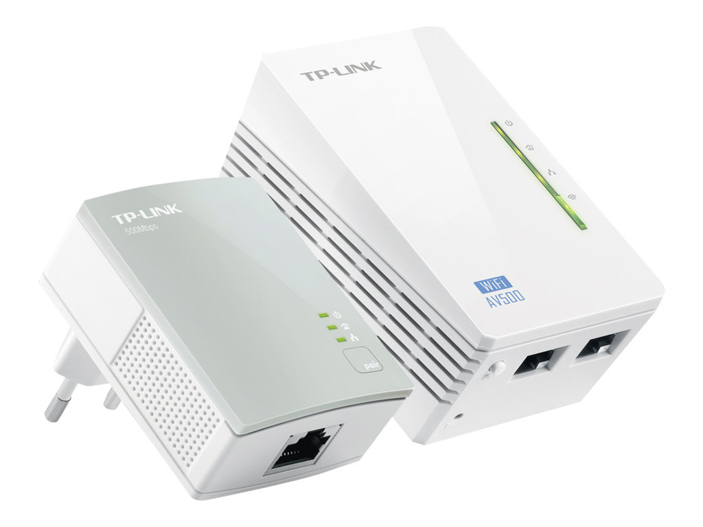 TP-Link TL-WPA4220KIT AV500 2-Port Wifi Powerline Adapter Starter Kit - - kit d'adaptation pour courant porteur - - HomePlug AV (HPAV) - Wi-Fi - Branchement mural - TL-WPA4220KIT - Passerelles et routeurs SOHO