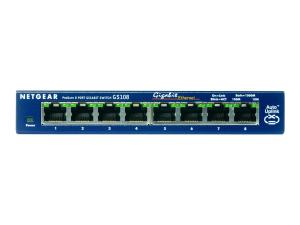 NETGEAR GS108 - Commutateur - 8 x 10/100/1000 - de bureau - GS108GE - Concentrateurs et commutateurs gigabit