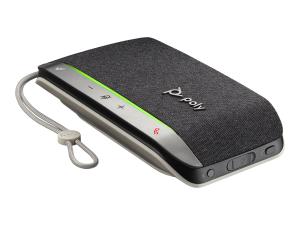 Poly Sync 20 - Haut-parleur intelligent - Bluetooth - sans fil, filaire - USB-C, USB-A - noir - certifié Zoom - 7F0J7AA - Speakerphones