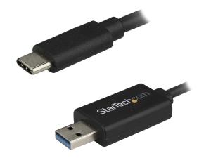 StarTech.com USB C to USB Data Transfer Cable for Mac and Windows, USB 3.0 - 2m (6ft) - Câble USB - 24 pin USB-C (M) pour USB type A (M) - USB 3.0 - 2 m - noir - USBC3LINK - Câbles USB