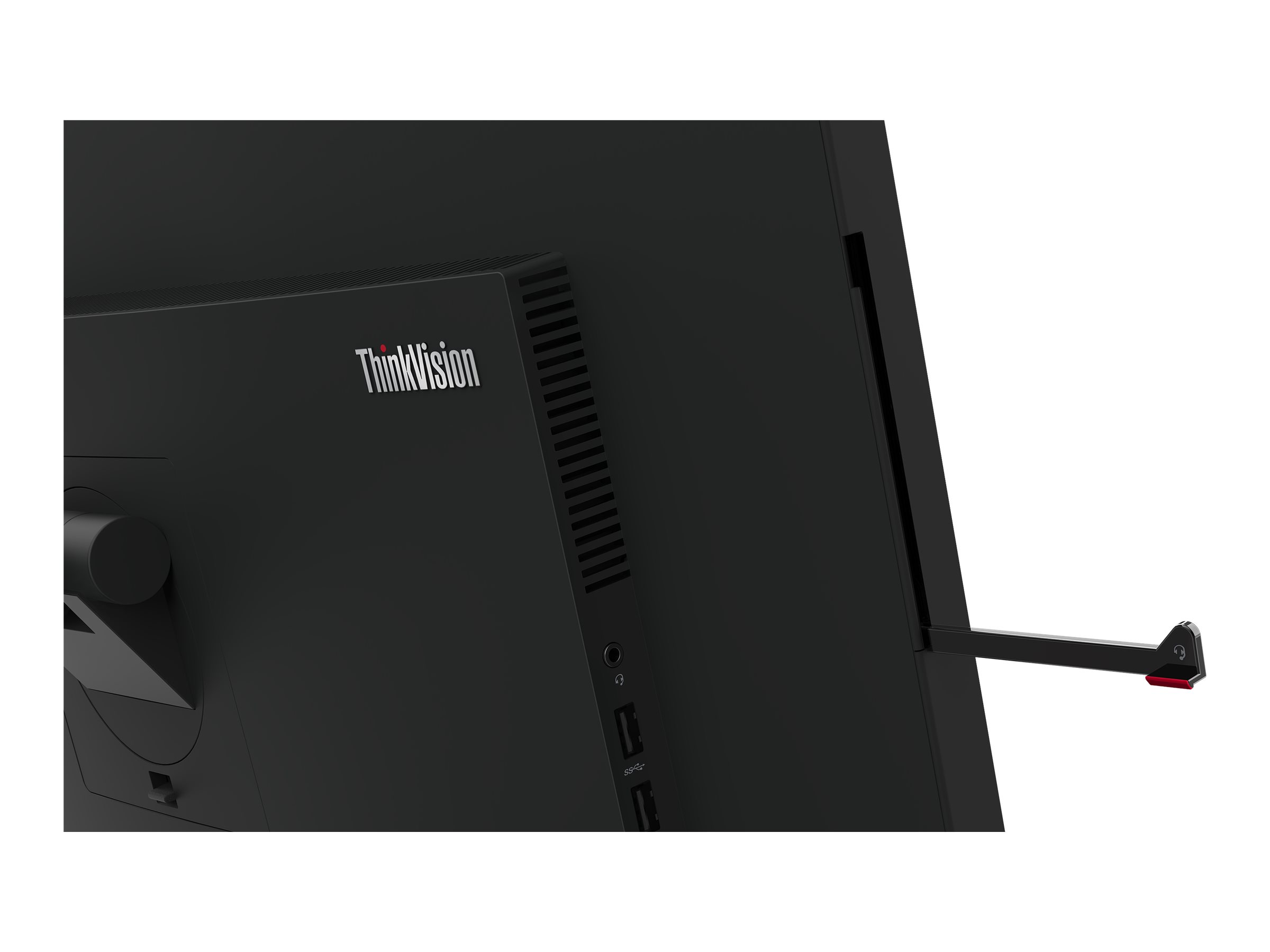 Lenovo ThinkVision T27hv-30 - Écran LED - 27" - 2560 x 1440 QHD - IPS - 300 cd/m² - 1000:1 - 4 ms - HDMI, DisplayPort, USB-C - haut-parleurs - noir corbeau - 63D6UAT3EU - Écrans d'ordinateur