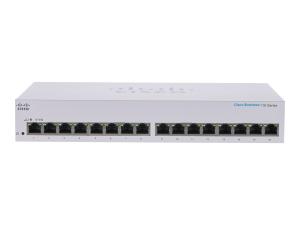 Cisco Business 110 Series 110-16T - Commutateur - non géré - 16 x 10/100/1000 - de bureau, Montable sur rack, fixation murale - CBS110-16T-EU - Concentrateurs et commutateurs gigabit