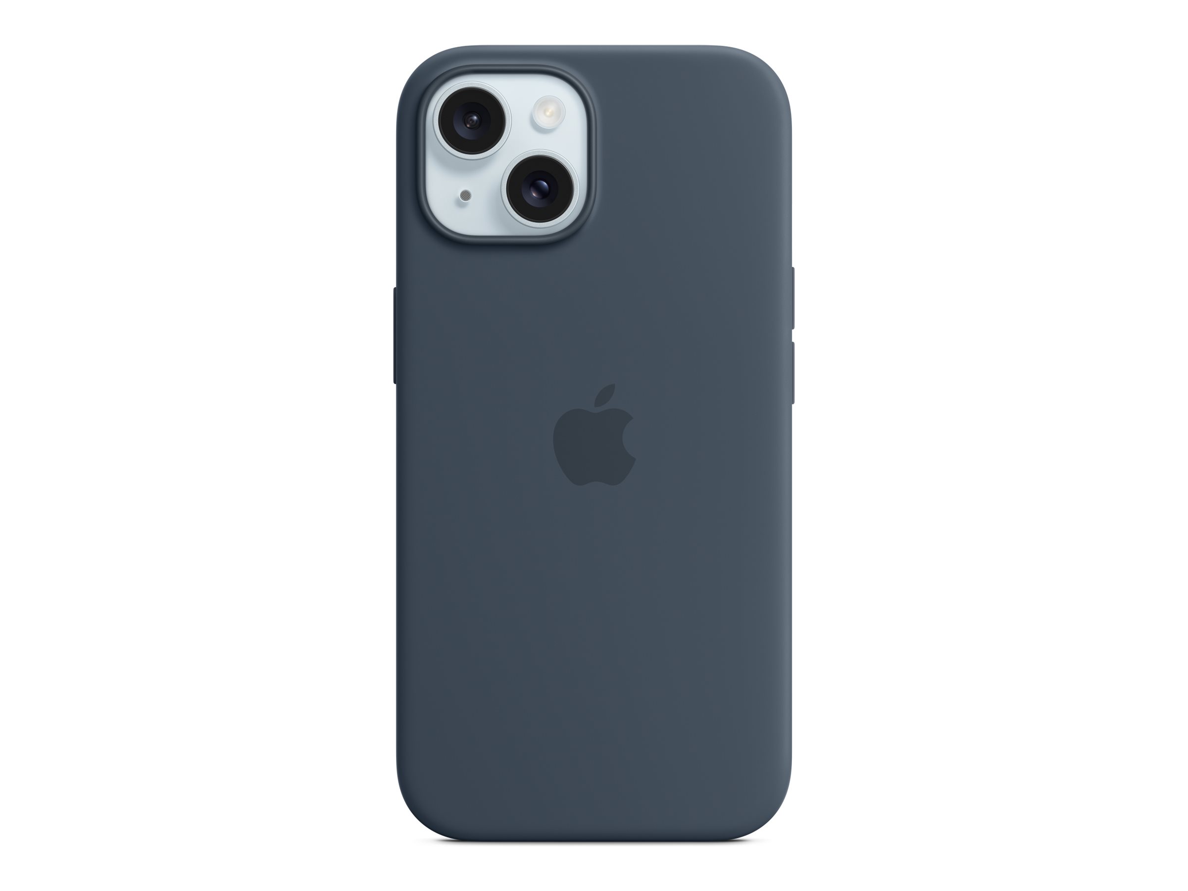 Apple - Coque de protection pour téléphone portable - compatibilité avec MagSafe - silicone - bleu tempête - pour iPhone 15 - MT0N3ZM/A - Coques et étuis pour téléphone portable