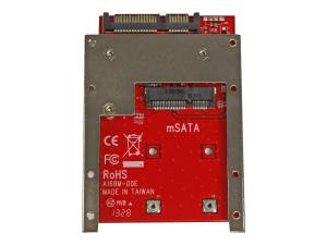 StarTech.com Adaptateur mSATA SSD vers SATA 2,5" - Carte Convertisseur mSATA SSD vers SATA 2,5" - Contrôleur de stockage - 1 Canal - SATA 6Gb/s - SATA 6Gb/s - pour P/N: BRACKET125PT, BRACKET125PTP, SATERASER4, SDOCK1EU3P2, SDOCK4U313, USB31C2SAT3 - SAT32MSAT257 - Adaptateurs de stockage