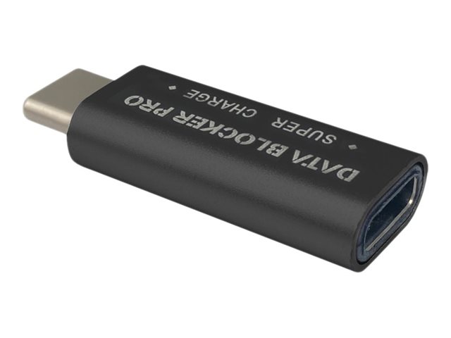 DLH - Adaptateur USB - 24 pin USB-C (M) pour 24 pin USB-C (F) - 5 A - bloqueur de données - noir - DY-TU5072 - Câbles USB