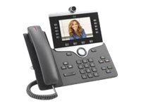 Cisco IP Phone 8865 - Visiophone IP - avec appareil photo numérique, Interface Bluetooth - IEEE 802.11a/b/g/n/ac (Wi-Fi) - SIP, SDP - 5 lignes - Charbon - CP-8865-K9= - Téléphones sans fil