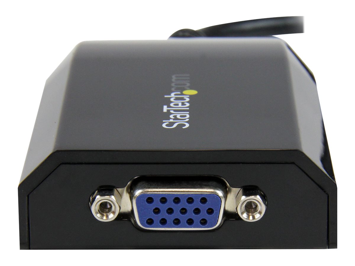 StarTech.com Adaptateur vidéo multi-écrans USB 3.0 vers VGA pour Mac et PC - Carte graphique externe - 1920x1200 / 1080p - Adaptateur USB / VGA - USB type A (M) pour HD-15 (VGA) (F) - USB 3.0 - 25.5 m - support 1920 x 1200 (WUXGA) - noir - pour P/N: MXT101MM - USB32VGAPRO - Câbles USB