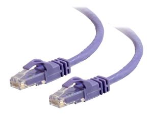 C2G Cat6 Booted Unshielded (UTP) Network Patch Cable - Cordon de raccordement - RJ-45 (M) pour RJ-45 (M) - 1 m - UTP - CAT 6 - moulé, sans crochet, bloqué - violet - 83631 - Câbles de raccordement