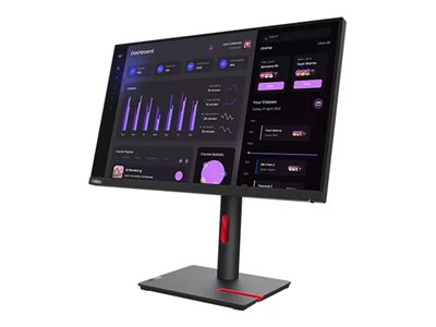 Lenovo ThinkVision T24i-30 - Écran LED - 23.8" - 1920 x 1080 Full HD (1080p) @ 60 Hz - IPS - 250 cd/m² - 1000:1 - 4 ms - HDMI, VGA, DisplayPort - noir corbeau - Campus - pour ThinkPad P15 Gen 2 20YQ - 63CFMATXEU - Écrans d'ordinateur