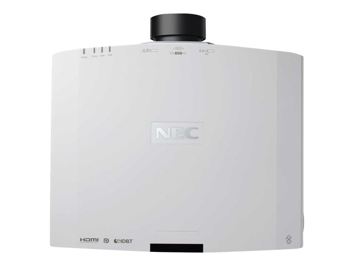 NEC PA853W - Projecteur 3LCD - 3D - 8500 ANSI lumens - WXGA (1280 x 800) - 16:10 - 720p - aucune lentille - LAN - 60004119 - Projecteurs LCD
