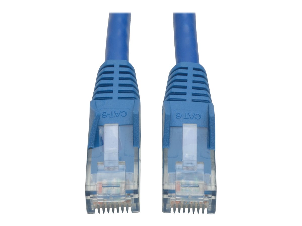 Eaton Tripp Lite Series Cat6 Gigabit Snagless Molded (UTP) Ethernet Cable (RJ45 M/M), PoE, Blue, 10 ft. (3.05 m) - Cordon de raccordement - RJ-45 (M) pour RJ-45 (M) - 3 m - UTP - CAT 6 - moulé, sans crochet, bloqué - bleu - N201-010-BL - Câbles de raccordement