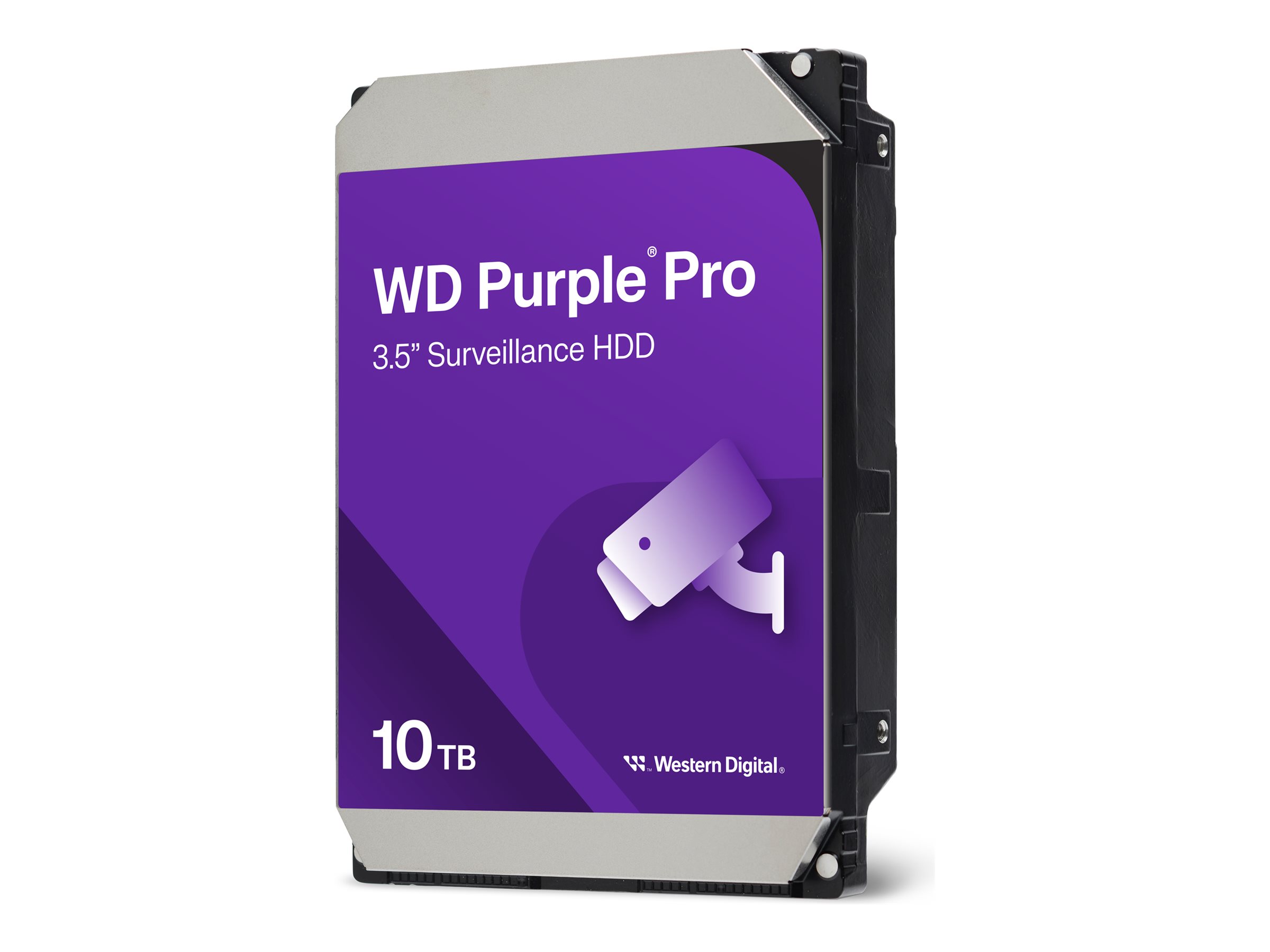 WD Purple Pro WD101PURP - Disque dur - 10 To - interne - 3.5" - SATA 6Gb/s - 7200 tours/min - mémoire tampon : 256 Mo - WD101PURP - Disques durs internes