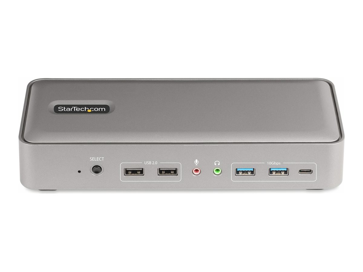 StarTech.com Dual-Laptop USB-C KVM Docking Station, Dual Monitor 4K 60Hz  DisplayPort Dock, 5