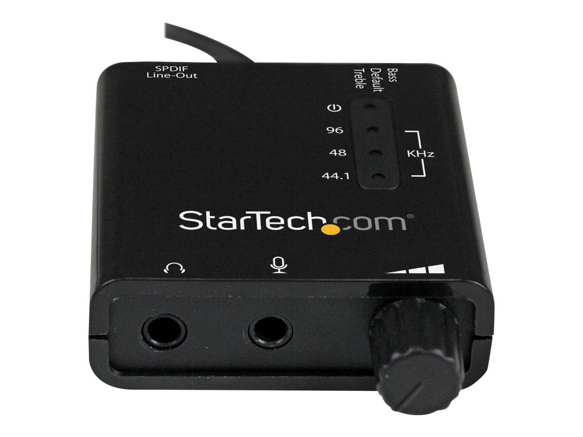 StarTech.com Carte Son Externe USB avec sortie SPDIF Audio Numérique - Convertisseur DAC USB Audio Stéréo - Enregistrement 96KHz/24-bit - Carte son - 24 bits - 96 kHz - stéreo - USB 2.0 - pour P/N: MU15MMS, MU6MMS - ICUSBAUDIO2D - Cartes son externes