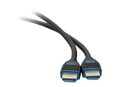 C2G 18in 4K HDMI Cable - Performance Series Cable - Ultra Flexible - M/M - High Speed - câble HDMI - HDMI mâle pour HDMI mâle - 50 cm - noir - C2G10374 - Câbles HDMI