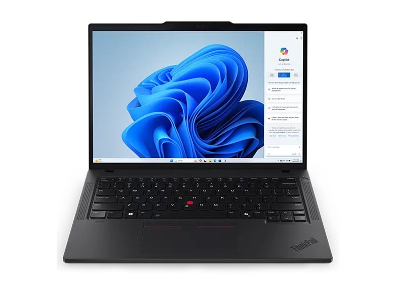 Lenovo ThinkPad T14 Gen 5 21ML - Conception de charnière à 180 degrés - Intel Core Ultra 5 - 125U / jusqu'à 4.3 GHz - Win 11 Pro - Intel Graphics - 8 Go RAM - 256 Go SSD TCG Opal Encryption 2, NVMe - 14" IPS 1920 x 1200 - Gigabit Ethernet - Wi-Fi 6E, Bluetooth - noir - clavier : Français - avec 1 an de support Premier Lenovo - 21ML0065FR - Ordinateurs portables