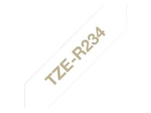 Brother TZe-R234 - Doré sur blanc - Rouleau (1,2 cm x 4 m) 1 cassette(s) bande de ruban - pour Brother PT-P750, P950; P-Touch PT-E310; P-Touch Cube PT-P300; P-Touch Cube Pro PT-P910 - TZER234 - Papier pour rouleau