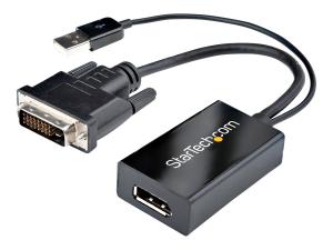 StarTech.com Adaptateur DVI vers DisplayPort avec alimentation USB - Convertisseur vidéo DVI vers DP - 1920 x 1200 - Adaptateur vidéo - liaison double - DVI-D (M) pour DisplayPort (F) - alimentation USB - DVI2DP2 - Câbles vidéo