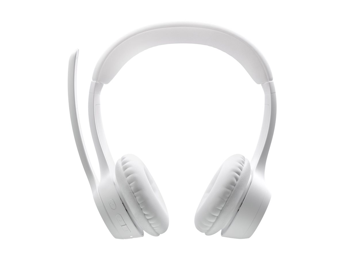 Logitech Zone 300 - Micro-casque - sur-oreille - Bluetooth - sans fil - blanc cassé - 981-001417 - Écouteurs