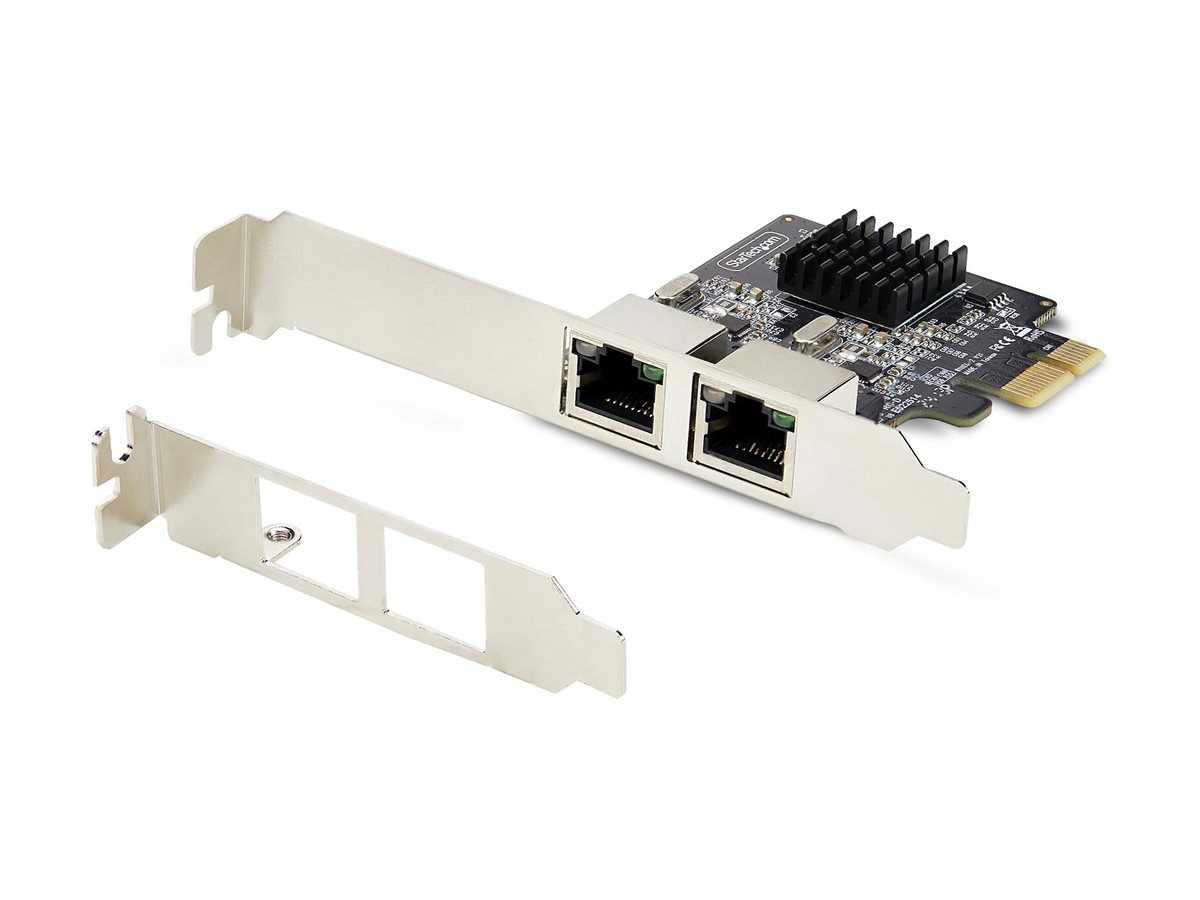 StarTech.com 2-Port Gigabit PCIe Network Adapter Card, TAA Compliant - Adaptateur réseau - PCIe - Gigabit Ethernet x 2 - noir - Conformité TAA - ST1000SPEXD4T - Cartes réseau