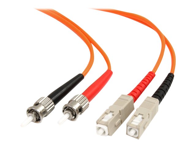 StarTech.com 2m Fiber Optic Cable - Multimode Duplex 62.5/125 - LSZH - ST/SC - OM1 - ST to SC Fiber Patch Cable (FIBSTSC2) - Câble réseau - SC multi-mode (M) pour ST multi-mode (M) - 2 m - fibre optique - duplex - 62,5 / 125 microns - FIBSTSC2 - Câblesenfibres