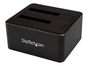 StarTech.com Dual-Bay USB 3.0 to SATA Hard Drive Docking Station, USB Hard Drive Dock, External 2.53.5 SATA IIIIII, SSDHDD Docking Station, Hot-Swap Hard Drive Bays - Top-Loading - Station d'accueil HDD - baies : 2 - 2.5", 3.5" - SATA 6Gb/s - USB 3.0 - noir - pour P/N: SVA12M5NA - SDOCK2U33V - Adaptateurs de stockage