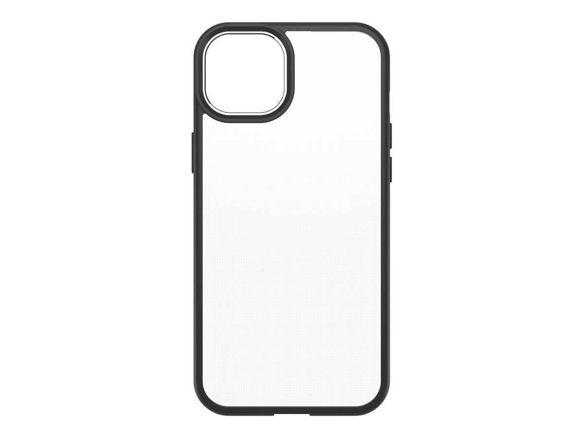 OtterBox React Series - Coque de protection pour téléphone portable - polycarbonate, caoutchouc synthétique - cristal noir (incolore/noir) - pour Apple iPhone 14 Plus, 15 Plus - 77-92768 - Coques et étuis pour téléphone portable
