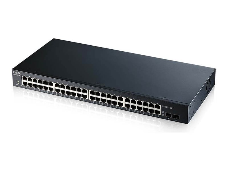 Zyxel GS1900-48 - Commutateur - intelligent - 48 x 10/100/1000 + 2 x Gigabit SFP - de bureau, Montable sur rack, fixation murale - GS1900-48-EU0102F - Concentrateurs et commutateurs gigabit