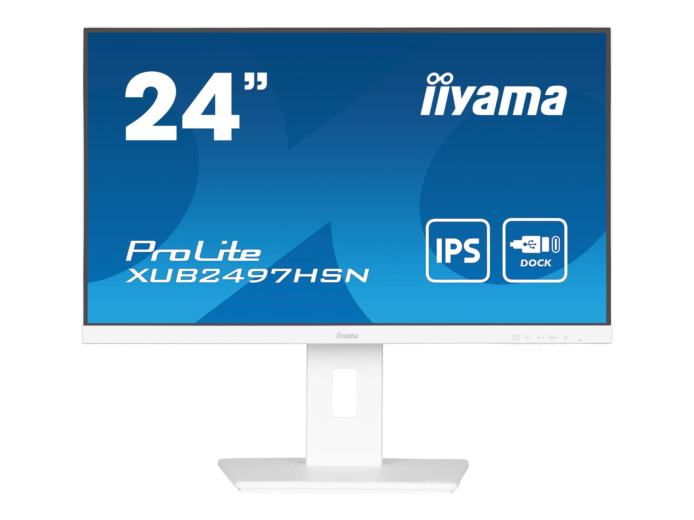 iiyama ProLite XUB2497HSN-W1 - Écran LED - 24" (23.8" visualisable) - 1920 x 1080 Full HD (1080p) @ 100 Hz - IPS - 250 cd/m² - 1300:1 - 1 ms - HDMI, DisplayPort - haut-parleurs - mat, blanc - XUB2497HSN-W1 - Écrans d'ordinateur