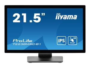 iiyama ProLite T2238MSC-B1 - Écran LED - 21.5" - écran tactile - 1920 x 1080 Full HD (1080p) - IPS - 600 cd/m² - 1000:1 - 5 ms - HDMI, DisplayPort - haut-parleurs - noir mat - T2238MSC-B1 - Écrans d'ordinateur