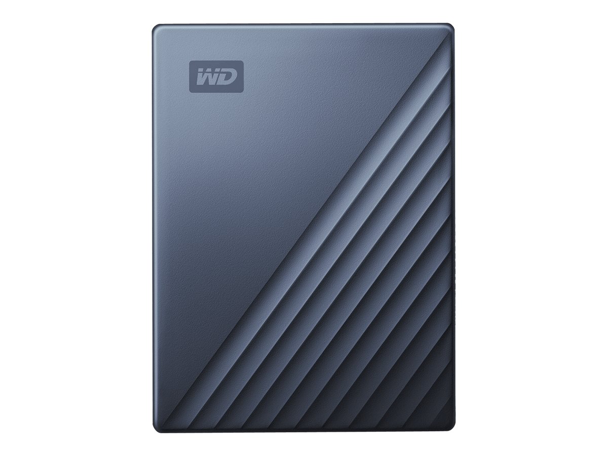WD My Passport Ultra WDBC3C0020BBL - Disque dur - chiffré - 2 To - externe (portable) - USB 3.0 (USB-C connecteur) - AES 256 bits - bleu - WDBC3C0020BBL-WESN - Disques durs externes