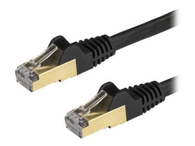 StarTech.com Cordon de raccordement CAT6a - 7,5 m - Sans crochet - Noir - Cordon de raccordement - RJ-45 (M) pour RJ-45 (M) - 7.5 m - STP - CAT 6a - sans crochet, moulé - noir - 6ASPAT750CMBK - Câbles à paire torsadée