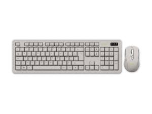 MCL - Ensemble clavier et souris - bioplastique - sans fil - 2.4 GHz - AZERTY - Français - beige terrazzo - Pour la vente au détail - boîte de couleur - MP3B99AACK2012BIW - Ensembles clavier et souris