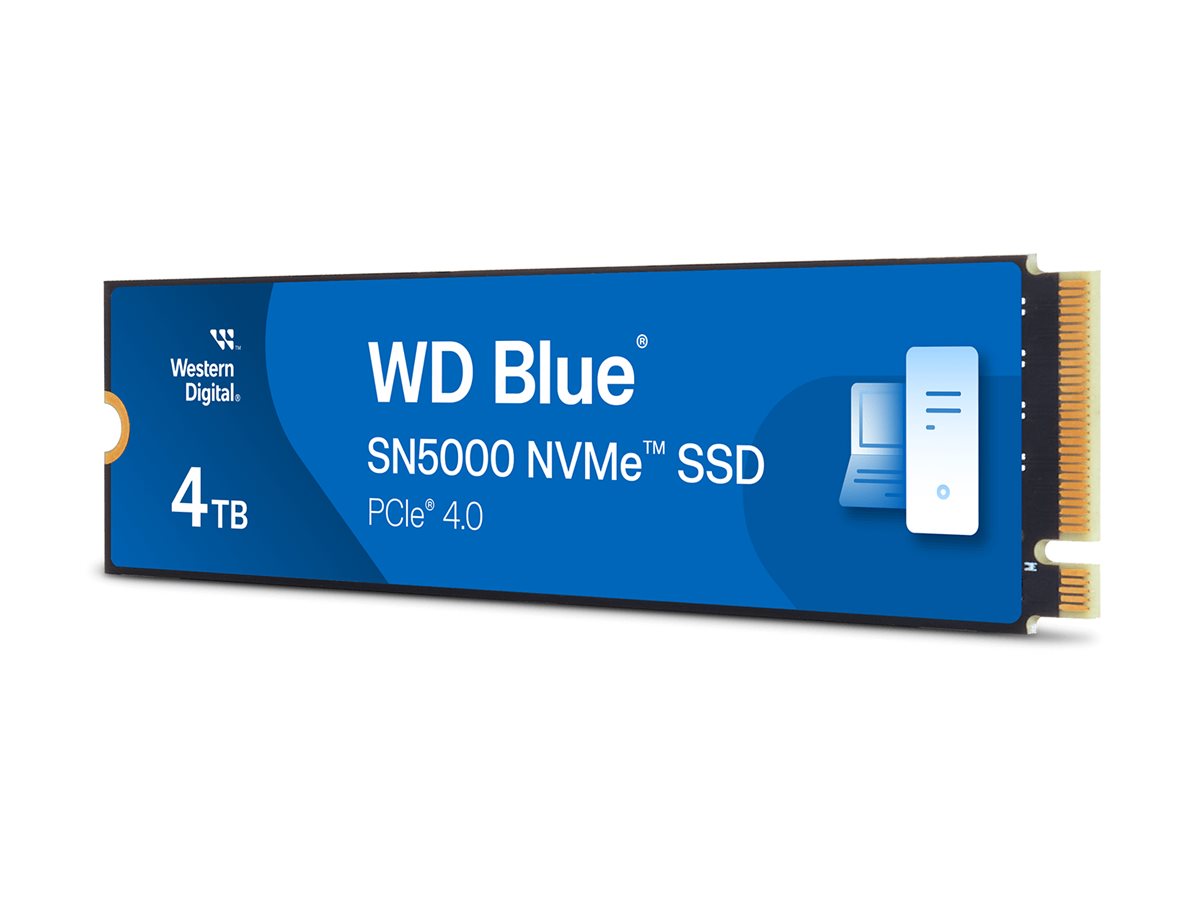 WD Blue SN5000 WDS400T4B0E-00BKY0 - SSD - 4 To - interne - M.2 2280 - PCIe 4.0 x4 (NVMe) - WDS400T4B0E-00BKY0 - Disques SSD