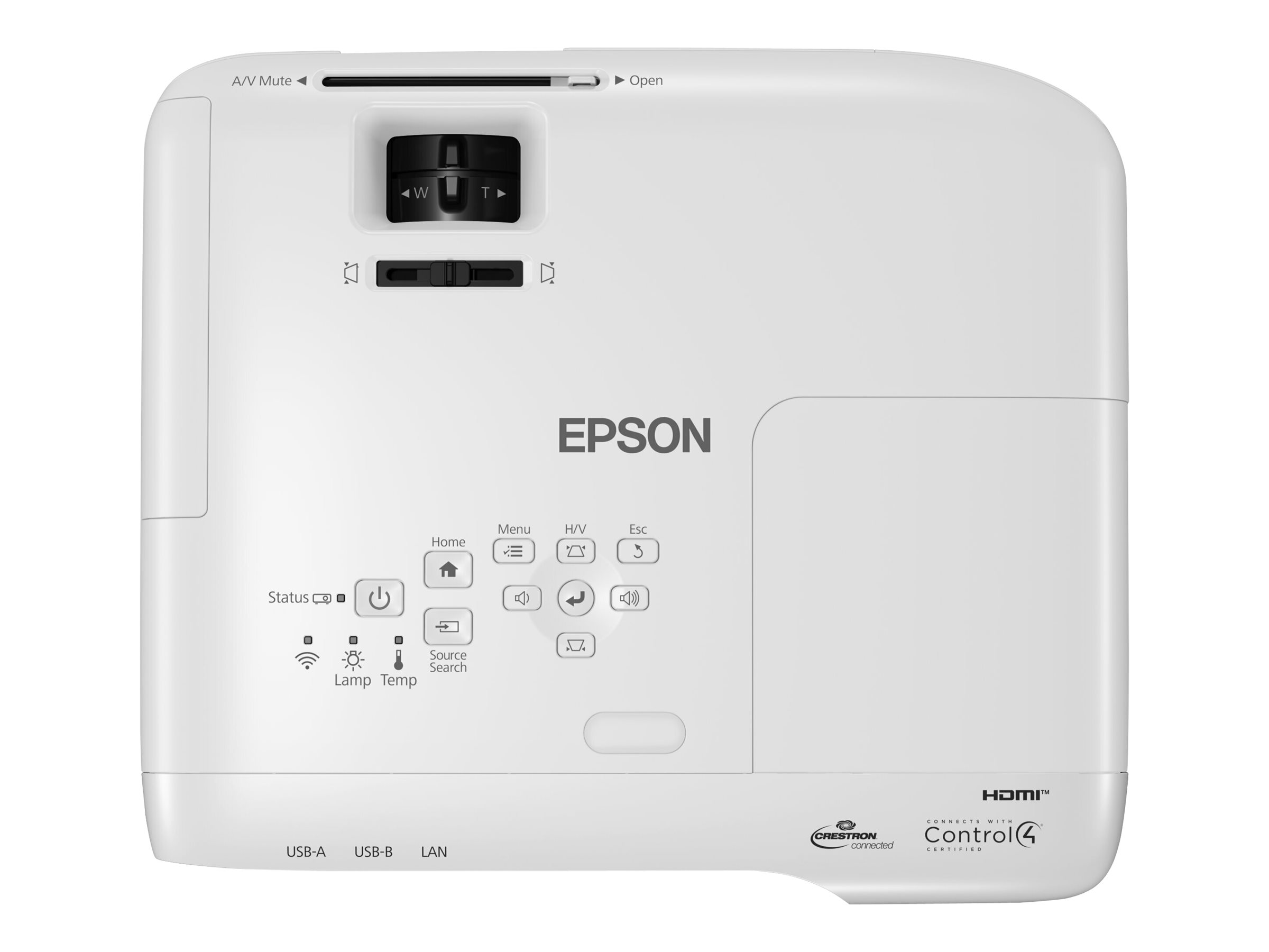Epson EB-992F - Projecteur 3LCD - 4000 lumens (blanc) - 4000 lumens (couleur) - Full HD (1920 x 1080) - 16:9 - 1080p - sans fil 802.11n/LAN/Miracast - blanc - V11H988040 - Projecteurs numériques