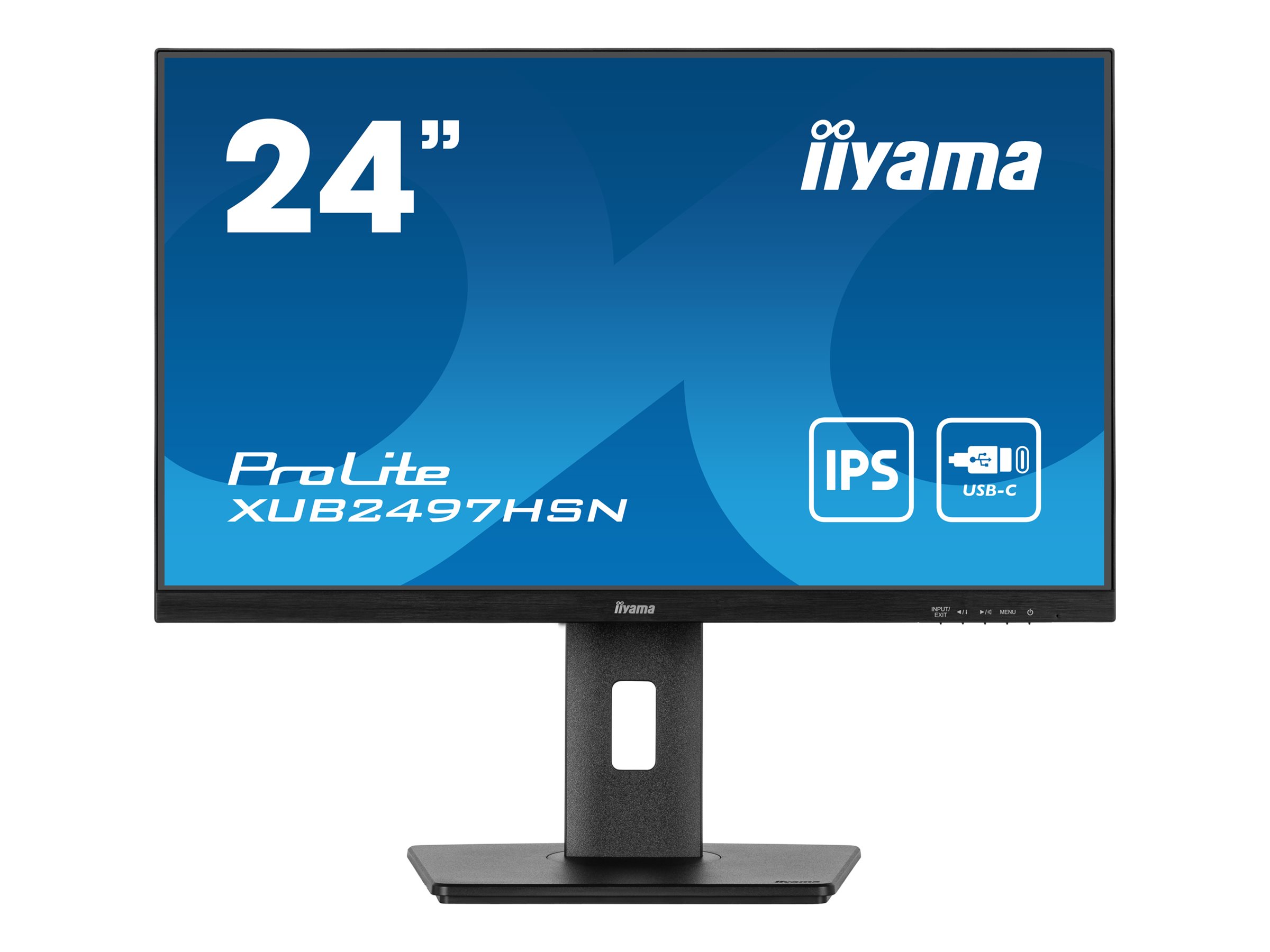 iiyama ProLite XUB2497HSN-B2 - Écran LED - 24" (23.8" visualisable) - 1920 x 1080 Full HD (1080p) @ 100 Hz - IPS - 300 cd/m² - 1300:1 - 1 ms - HDMI, DisplayPort, USB-C - haut-parleurs - mat, noir - XUB2497HSN-B2 - Écrans d'ordinateur