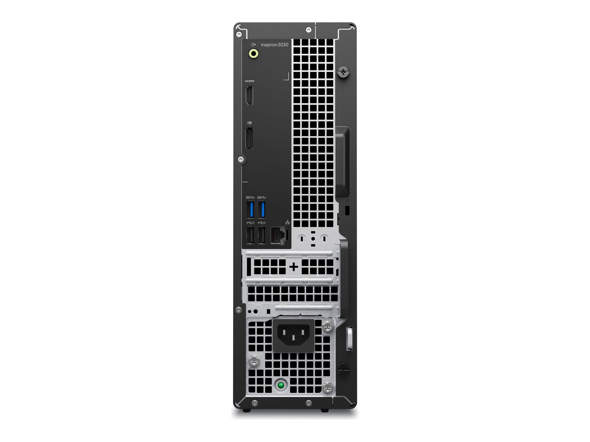 Dell Inspiron 3030 - SFF - Core i5 12400 / jusqu'à 4.4 GHz - RAM 8 Go - SSD 512 Go - NVMe - UHD Graphics 730 - Gigabit Ethernet, IEEE 802.11ax (Wi-Fi 6) - Bluetooth, 802.11a/b/g/n/ac/ax - Win 11 Pro - moniteur : aucun - noir - BTS - avec 1 an de service de base sur site après diagnostic à distance avec support matériel uniquement - Disti SnS - 6WW4J - Ordinateurs de bureau