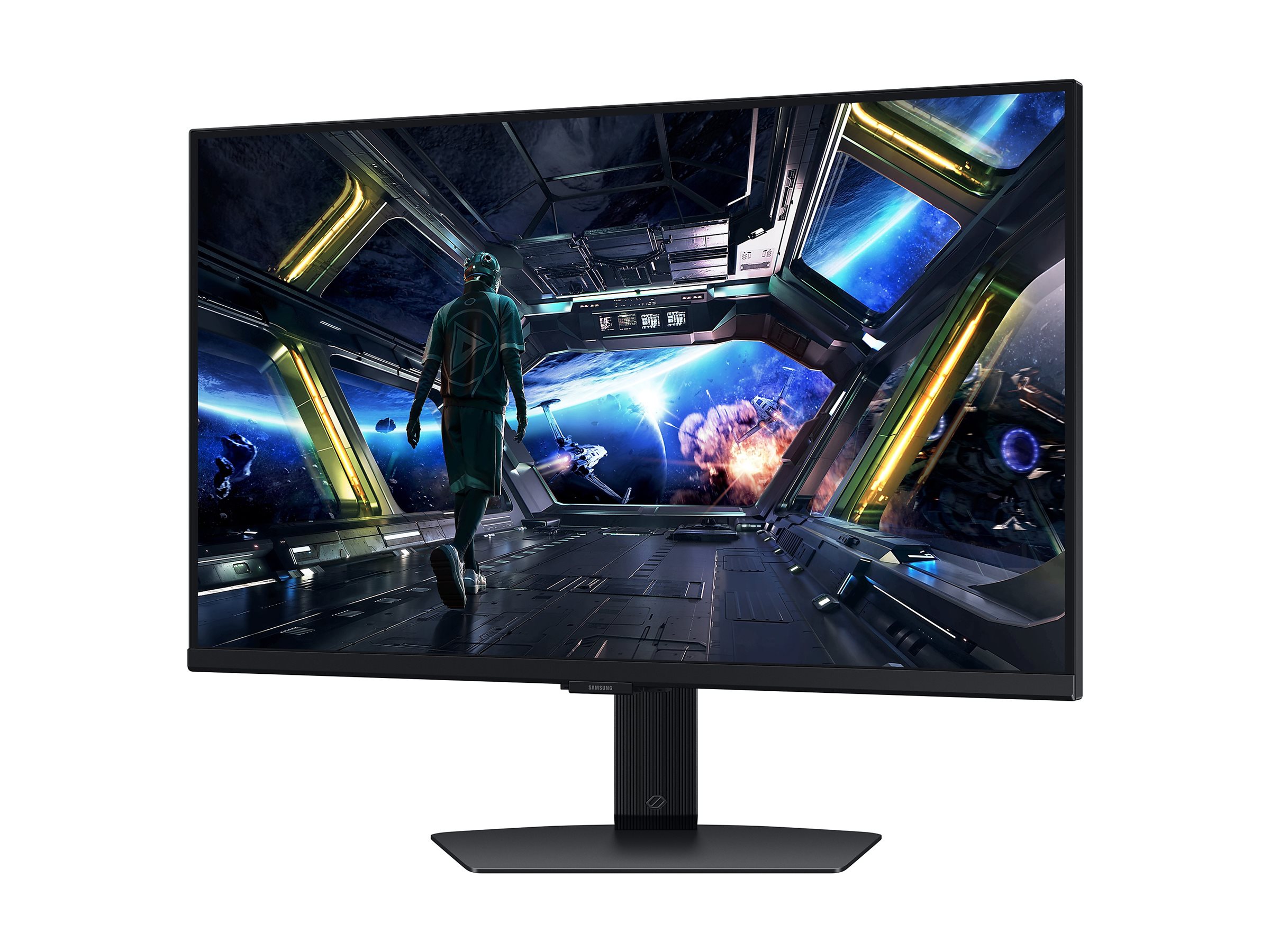 Samsung Odyssey G7 S27DG702EU - G70D Series - écran LED - Intelligent - jeux - 27" - 3840 x 2160 4K UHD (2160p) @ 144 Hz - Fast IPS - 350 cd/m² - 1000:1 - DisplayHDR 400 - 1 ms - 2xHDMI, DisplayPort - haut-parleurs - noir - LS27DG702EUXEN - Écrans d'ordinateur