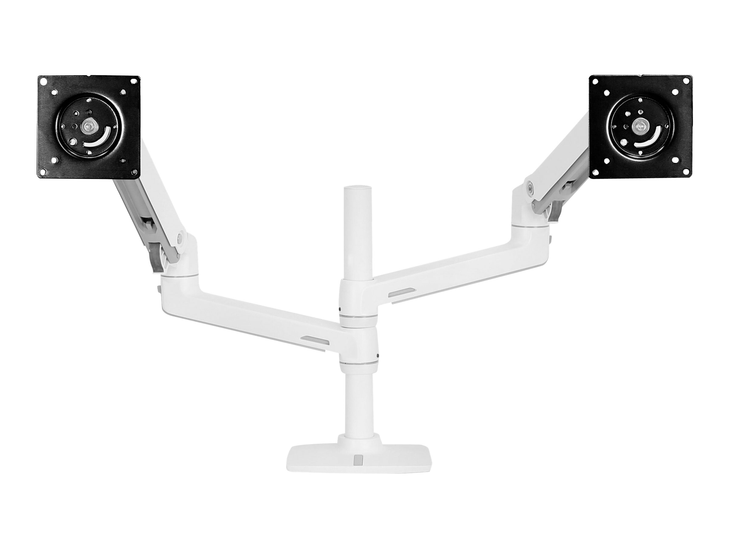 Ergotron LX - Kit de montage (fixation par pince pour bureau, poteau, 2 bras articulés, 2 supports d'extension) - pour 2 écrans LCD - aluminium, acier - blanc - Taille d'écran : jusqu'à 24 pouces - ordinateur de bureau - 45-492-216 - Montages pour TV et moniteur