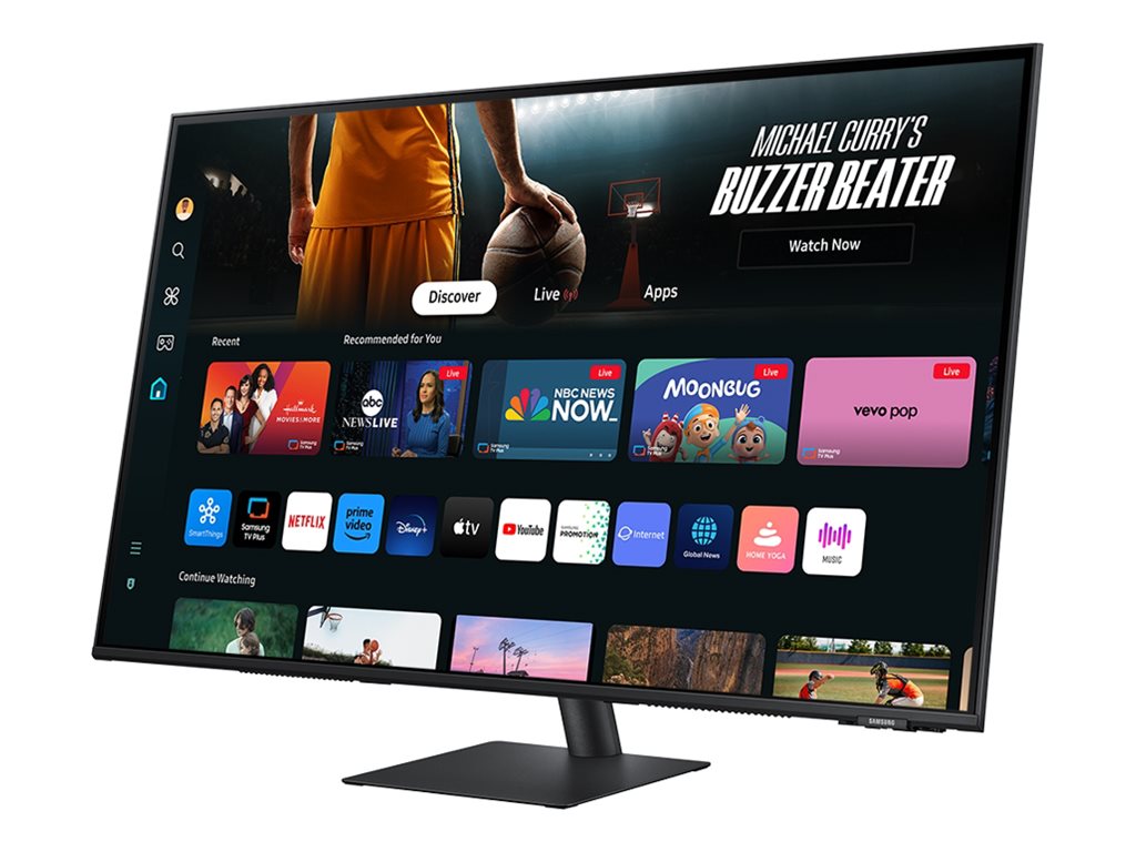 Samsung S43DM702UU - M70D Series - écran LED - Intelligent - 43" - 3840 x 2160 4K @ 60 Hz - VA - 300 cd/m² - 5000:1 - HDR10 - 4 ms - HDMI, USB-C - haut-parleurs - noir - LS43DM702UUXEN - Écrans d'ordinateur