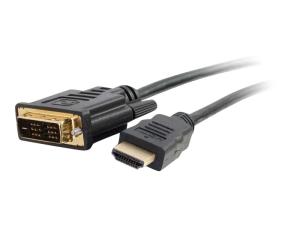 C2G Câble HDMI vers DVI de 5 m (16 pieds) - Câble adaptateur HDMI vers DVI-D - 1080p - M/M - Câble adaptateur - DVI-D mâle pour HDMI mâle - 5 m - blindé - noir - 42518 - Accessoires pour téléviseurs