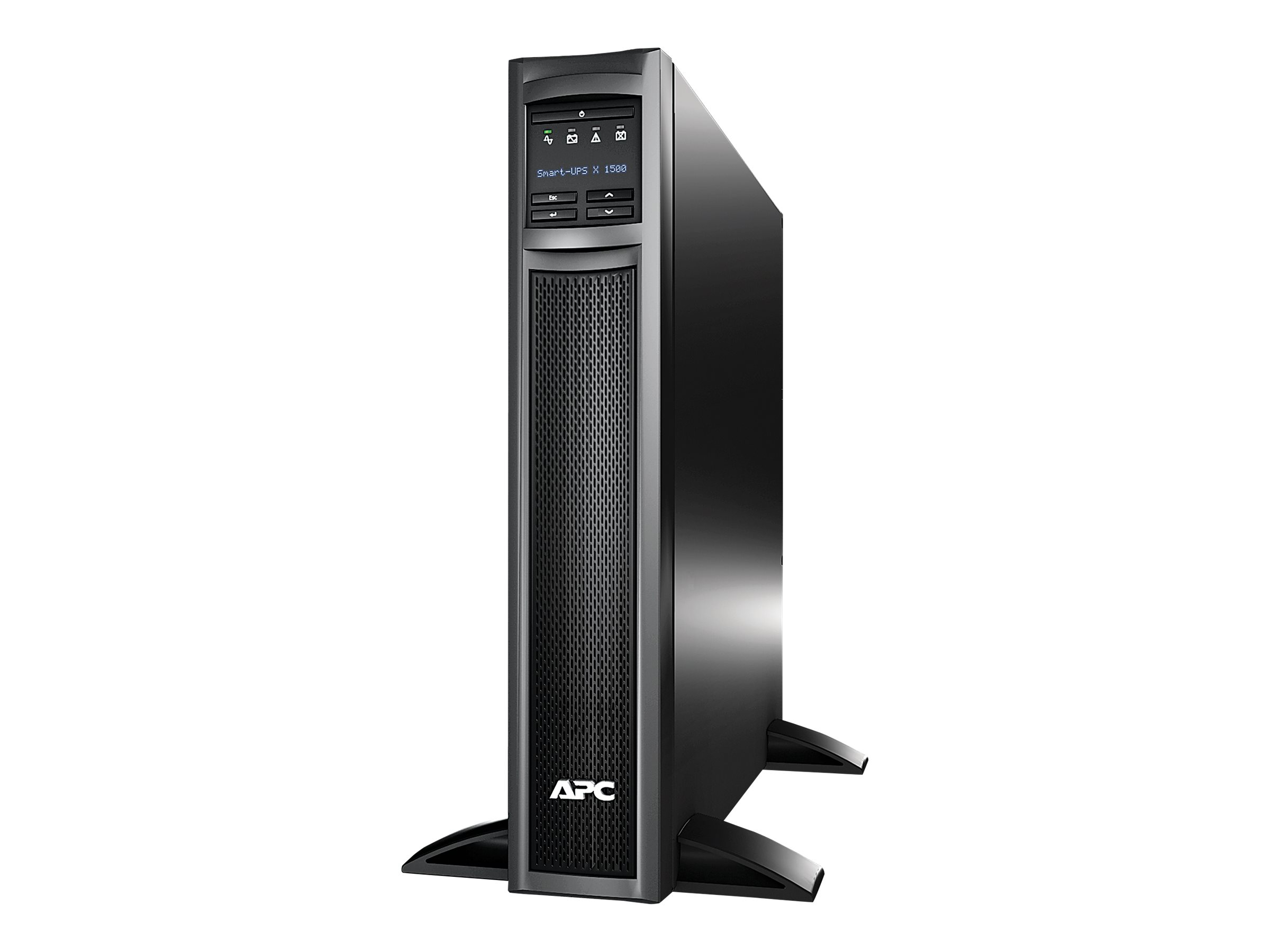 APC Smart-UPS X 1500 Rack/Tower LCD - Onduleur (rack-montable) - CA 230 V - 1200 Watt - 1500 VA - Ethernet, RS-232, USB - connecteurs de sortie : 8 - 2U - noir - pour P/N: AR106SH6, AR106V, AR106VI, AR109SH6, AR112SH6, AR3103, AR3103SP, AR3106, AR3106SP - SMX1500RMI2UNC - UPS montables sur rack