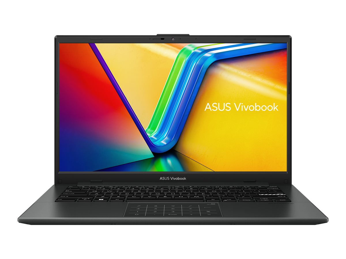 ASUS Vivobook Go 14 X1404GA-NK169W - Conception de charnière à 180 degrés - Intel N-series - N200 / jusqu'à 3.7 GHz - Win 11 Home - UHD Graphics - 8 Go RAM - 256 Go SSD NVMe - 14" 1920 x 1080 (Full HD) - Wi-Fi 5 - noir mélangé - 90NB0ZW2-M007V0 - Ordinateurs portables