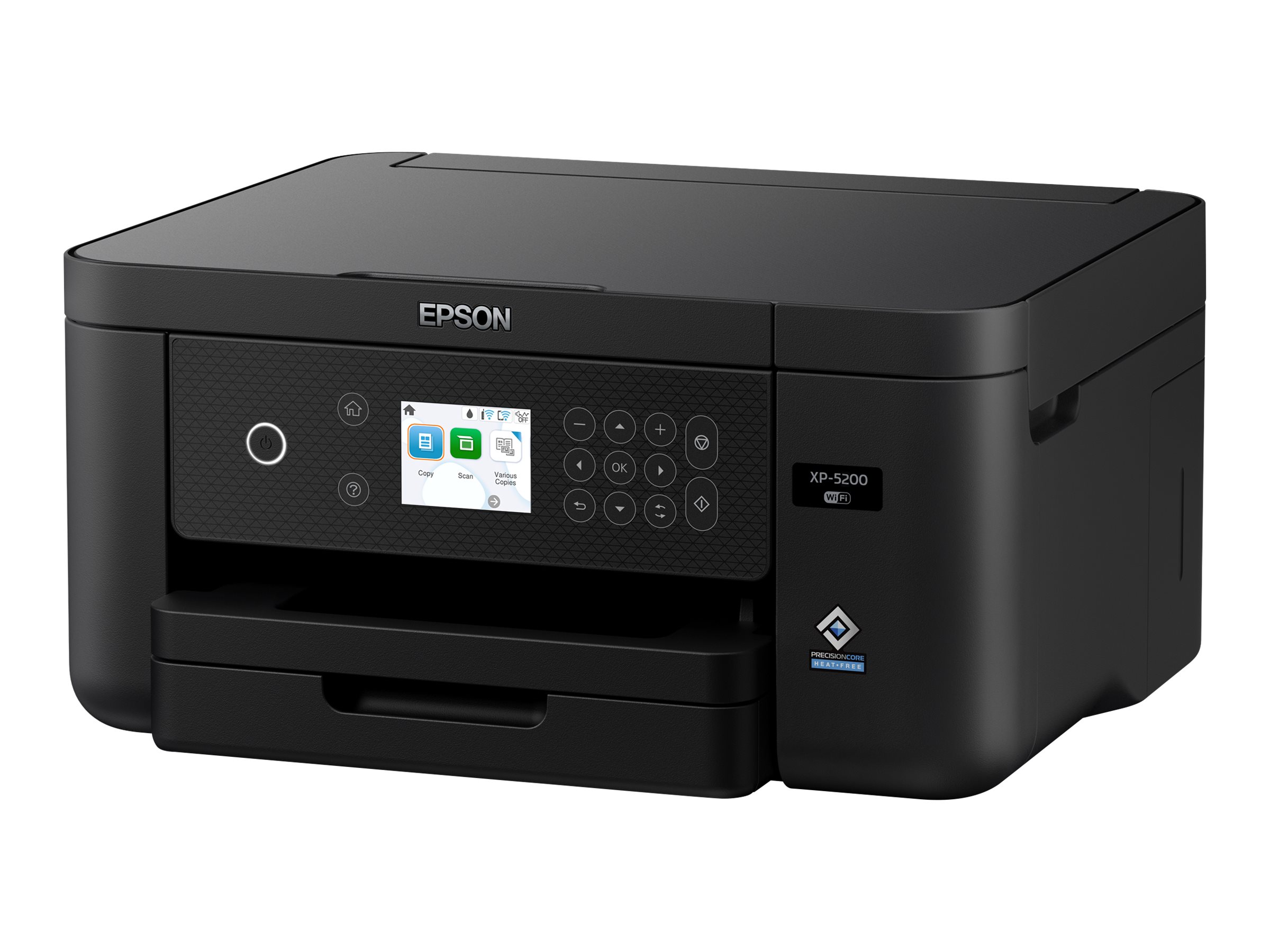 Epson Expression Home XP-5200 - Imprimante multifonctions - couleur - jet d'encre - A4/Legal (support) - jusqu'à 14 ppm (impression) - 150 feuilles - USB, Wi-Fi(n) - noir - C11CK61403 - Imprimantes multifonctions