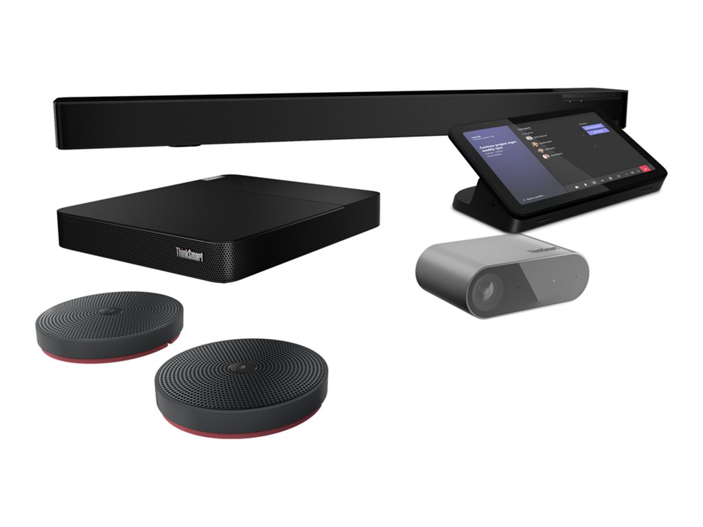 Lenovo ThinkSmart Core - Full Room Kit - kit de vidéo-conférence - avec 3 ans de support Lenovo Premier + première année de maintenance - Certifié pour Microsoft Teams Rooms - noir - 12QN0004FR - Audio et visioconférences