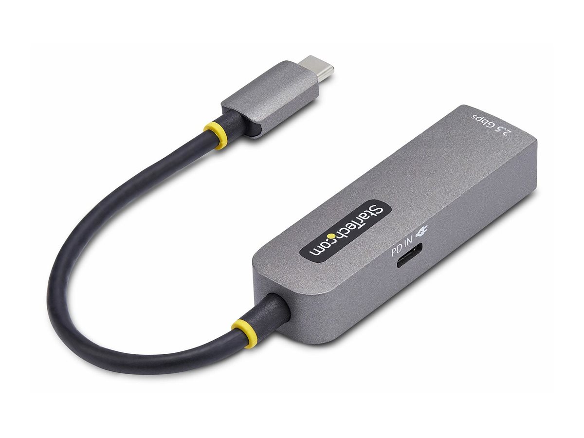 StarTech.com 2.5GbE USB-C to Ethernet Adapter - Adaptateur réseau - USB-C 3.2 Gen 1 / Thunderbolt 3 - Ethernet 10M/100M/1G/2,5 Gigabit + USB-C 3.2 Gen 1 - gris sidéral - 2GPD3-USB-C-ETHERNET - Adaptateurs réseau filaires