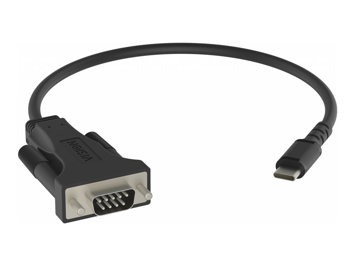 Vision Professional - Adaptateur série - 24 pin USB-C (M) pour DB-9 (M) - noir - TC-USBCSER/BL - Câbles série