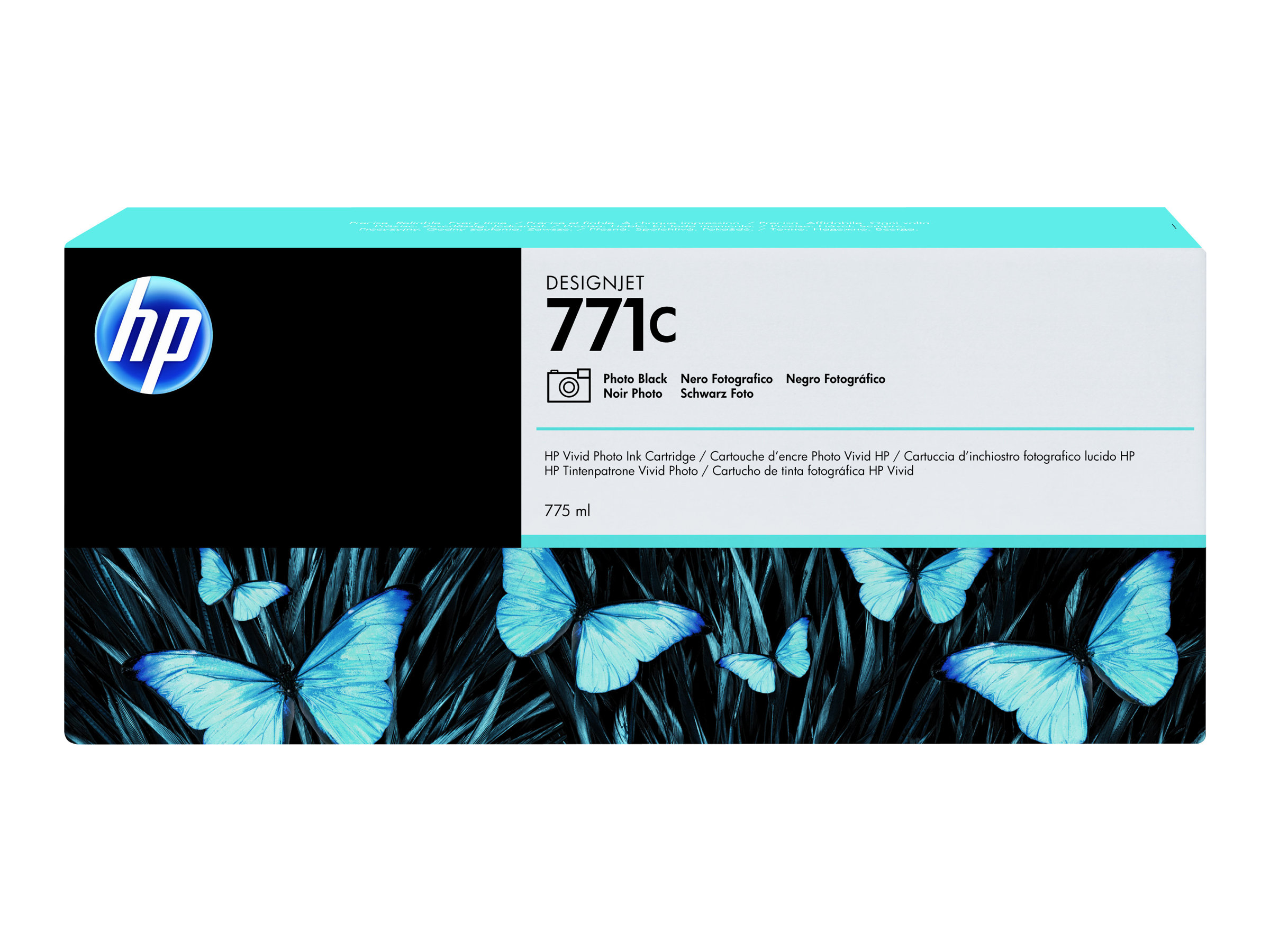 HP 771C - 775 ml - photo noire - original - cartouche d'encre - pour DesignJet Z6200, Z6600, Z6610, Z6800, Z6810 - B6Y13A - Cartouches d'imprimante